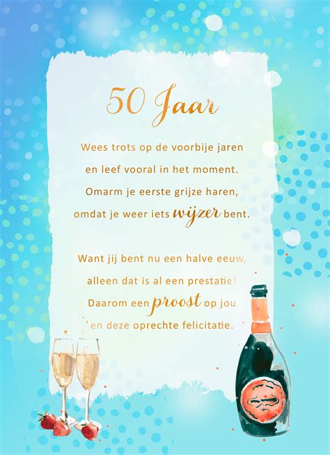 tekst verjaardag gedicht 50 jaar vrouw|50 jaar gefeliciteerd! Voor een man, vrouw, teksten en。